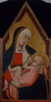 Fig.4, Ambrogio Lorenzetti, Madonna che allatta il Bambino, tempera e oro su tavola, cm. 90 x 48, Siena, Museo diocesano di San Bernardino. Dalla chiesa dell'eremo agostiniano di Lecceto